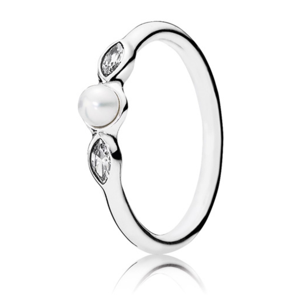 Retired Pandora Petite Luminous Leaves Ring - Picture 4 of 4